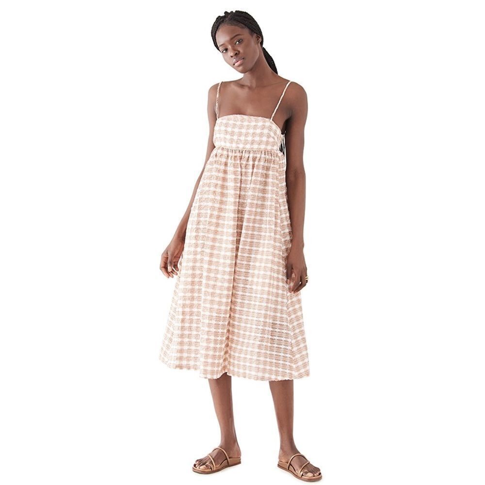 Autumn Adeigbo Hattie Midi Dress - Plaid Size US2 - Picture 7 of 12